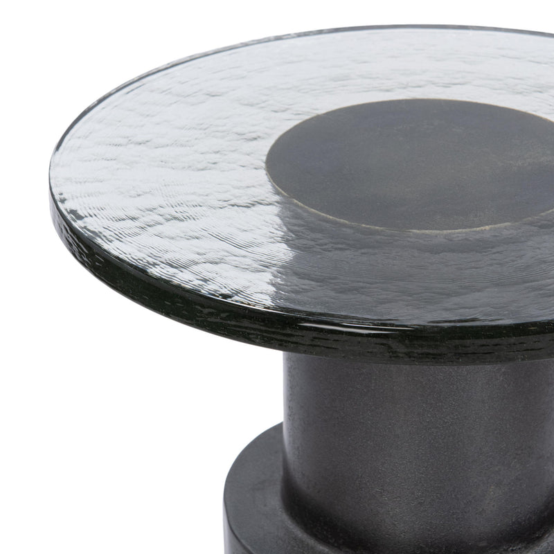 Callen - Round Accent Table - Antique Nickel - R&R Furniture Gallery (Fountain Valley, CA)