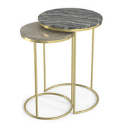 Ashley - 2 Piece Nesting Table - Gold - R&R Furniture Gallery (Fountain Valley, CA)