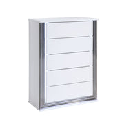 Moon - Smooth Chest With LED - White - R&R Furniture Gallery (Fountain Valley, CA)