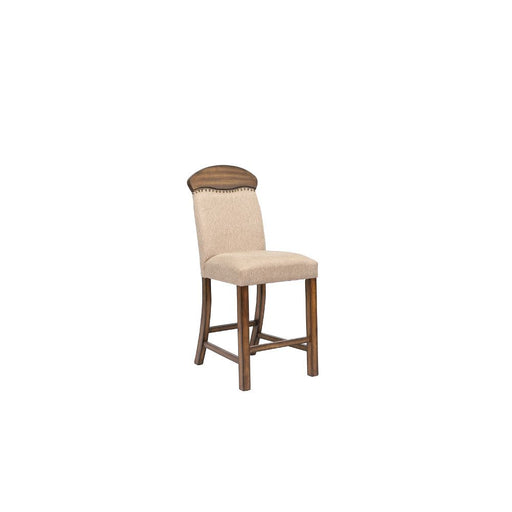 Maurice - Counter Height Chair (Set of 2) - Linen & Oak - R&R Furniture Gallery (Fountain Valley, CA)
