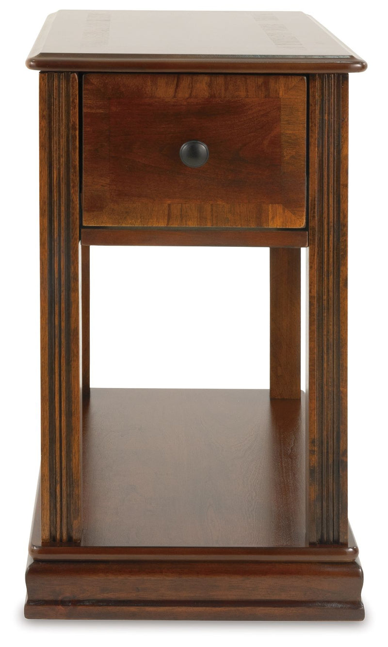 Breegin - Chair Side End Table - Removable Tray - Brown - R&R Furniture Gallery (Fountain Valley, CA)