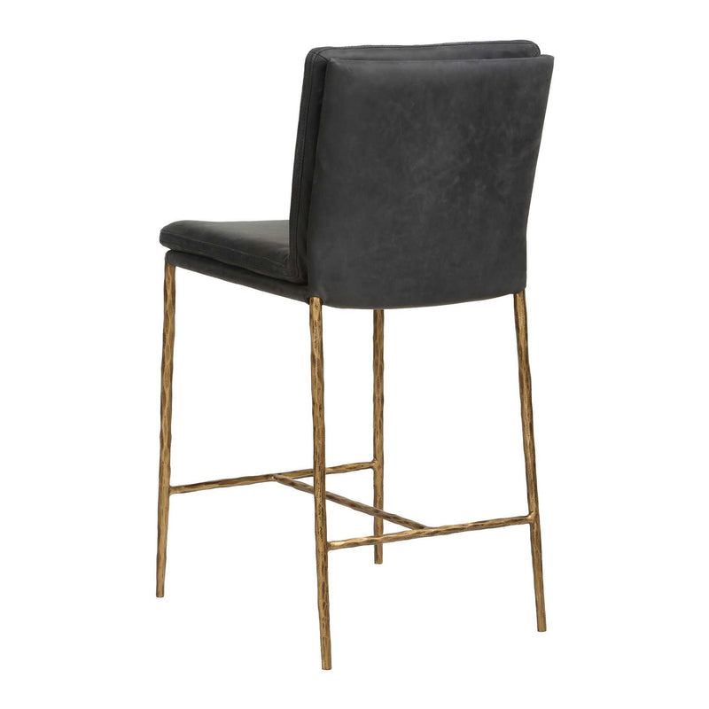 Uttermost Ascend counter stool with wooden seat and metal frame, 24-27 inch height, modern industrial design.