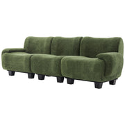 Noble House 3-seater sofa couch with curved armrests, stationary design, featuring plush upholstery and modern style.