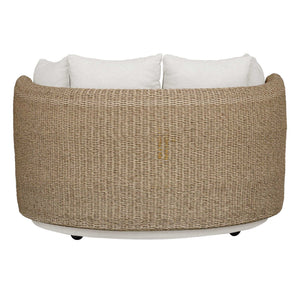 Sunset - Outdoor Round Swivel Day Bed - White