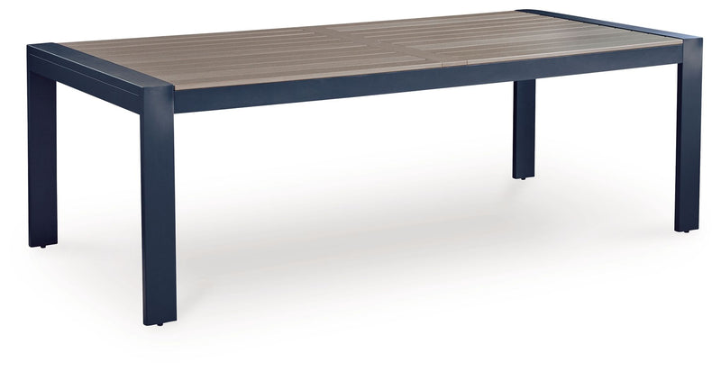 East Beach - Rectangular Dining Table With Umbrella Option - Blue - R&R Furniture Gallery (Fountain Valley, CA)