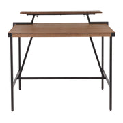 Lumi Source Gia industrial counter table with a metal frame and wooden tabletop, ideal for modern home or bar settings.