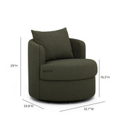 TOV Furniture Silvi swivel chair with modern design, featuring a cushioned seat and backrest, and a swivel base in a contemporary setting.