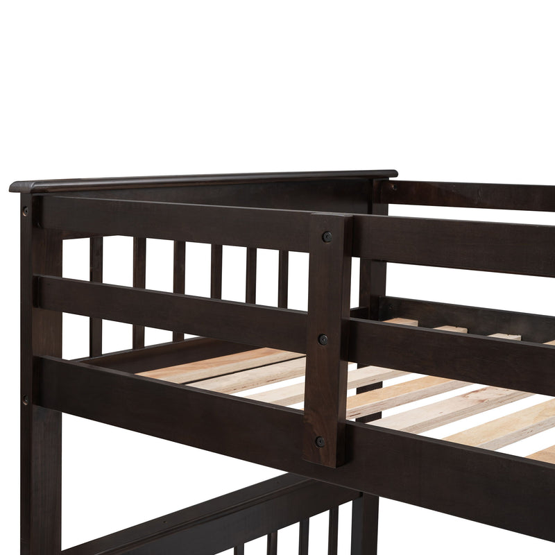 Stairway Bunk Bed With Storage And Guard Rail For Bedroom - R&R Furniture Gallery (Fountain Valley, CA)