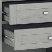 Handcrafted Warm Shaker accent bedside table by Simpli-Home featuring a natural wood finish and simple design.