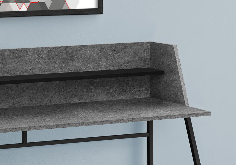 Computer Desk For Home Office, Laptop, Storage Shelves, Marble Look Contemporary & Modern - R&R Furniture Gallery (Fountain Valley, CA)