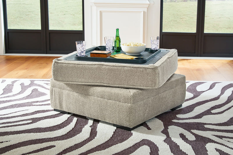 Calnita - Ottoman With Storage - Sisal - R&R Furniture Gallery (Fountain Valley, CA)