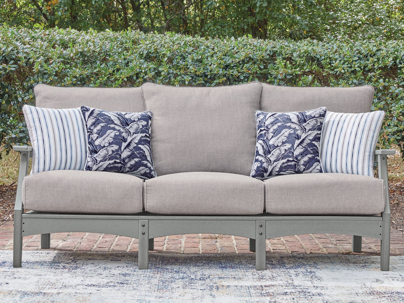 Cove Beach - Sofa With Cushion - Gray - R&R Furniture Gallery (Fountain Valley, CA)