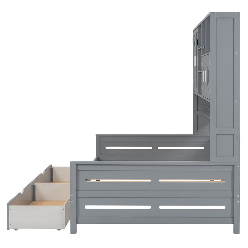 Daybed With All-In-One Cabinet And Shelf - R&R Furniture Gallery (Fountain Valley, CA)