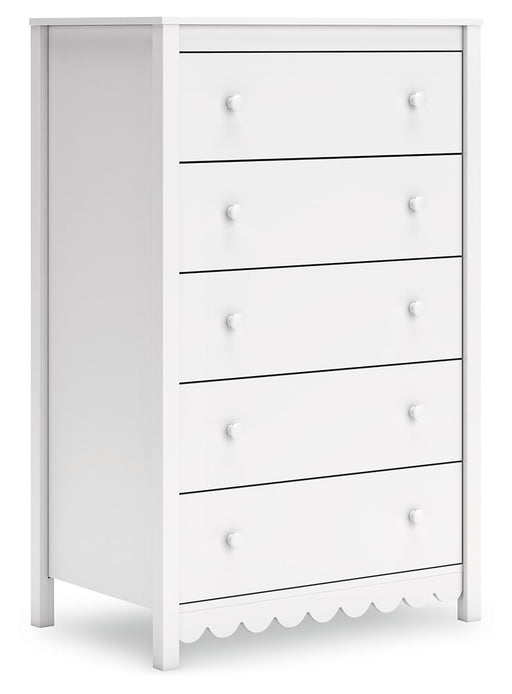 Hallityn - Five Drawer Chest - White - R&R Furniture Gallery (Fountain Valley, CA)