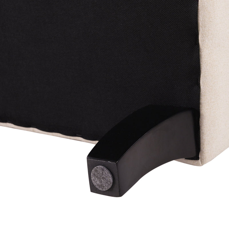 Kathy - Roll Arm Entryway Accent Bench - Sky Neutral Beige - R&R Furniture Gallery (Fountain Valley, CA)