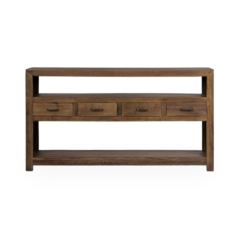 Mattai - 4 Drawer Console Table - Natural - R&R Furniture Gallery (Fountain Valley, CA)