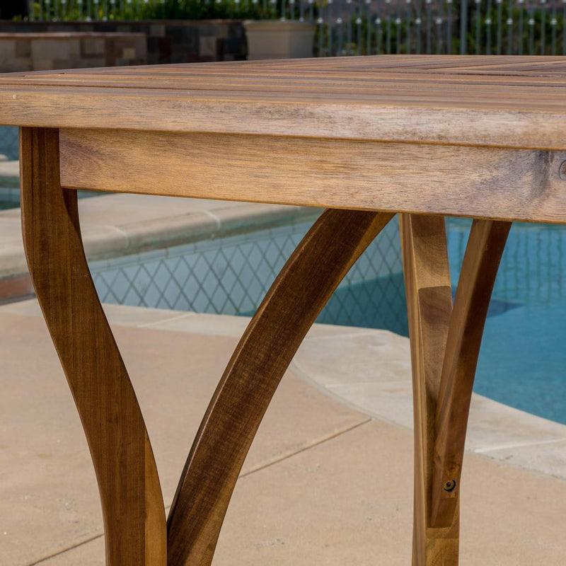 Outdoor Hermosa 7 Piece Wood Dining Set With Cushions - Teak - R&R Furniture Gallery (Fountain Valley, CA)