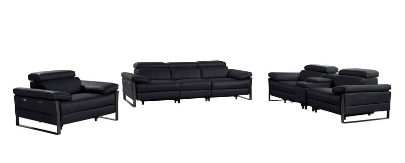 1246 - Modular Power Triple Reclining Sofa, Console Loveseat, And Chair Set With Power Headrests