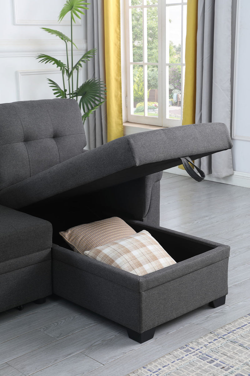 Lucca - Reversible Sleeper Sectional Sofa With Storage Chaise - R&R Furniture Gallery (Fountain Valley, CA)