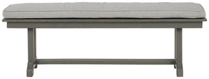 Visola - Bench with Cushion - Gray - R&R Furniture Gallery (Fountain Valley, CA)