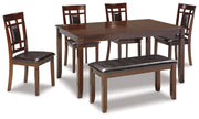 Bennox - Dining Room Table Set (Set of 6) - Brown - R&R Furniture Gallery (Fountain Valley, CA)