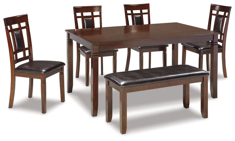 Bennox - Dining Room Table Set (Set of 6) - Brown - R&R Furniture Gallery (Fountain Valley, CA)