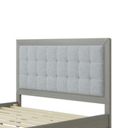 Mid Century Modern Platform Bed With Upholstered Headboard - R&R Furniture Gallery (Fountain Valley, CA)