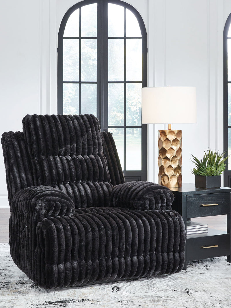 Rhine Falls - Zero Wall Power Recliner - Onyx - R&R Furniture Gallery (Fountain Valley, CA)