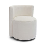 Alyssa - Chenille Rolling Desk Chair - Cream - R&R Furniture Gallery (Fountain Valley, CA)