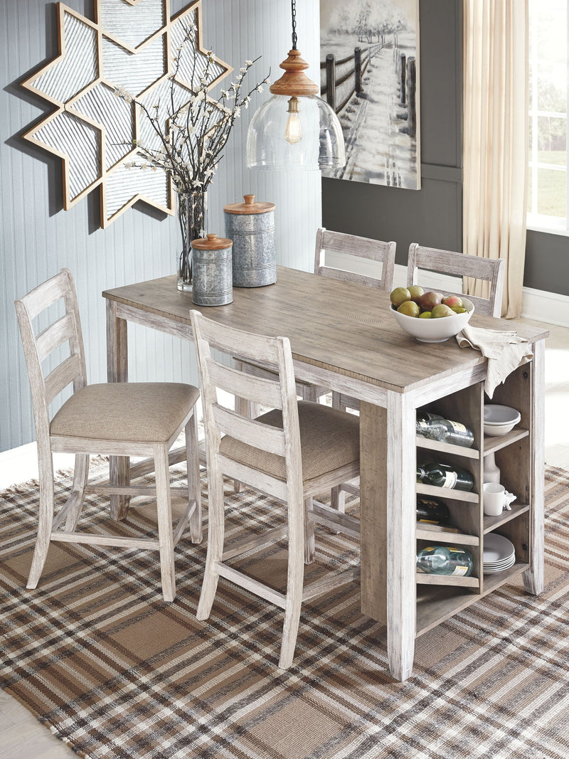 Skempton - Rectangular Counter Table With Storage Set - R&R Furniture Gallery (Fountain Valley, CA)