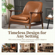Mid - Century Accent Chair With Cushioned Seat, Brass Tipped Legs - R&R Furniture Gallery (Fountain Valley, CA)