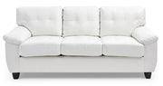 Comfortable stationary sofa by Glory Furniture with plush cushions and neutral fabric, perfect for living room seating.