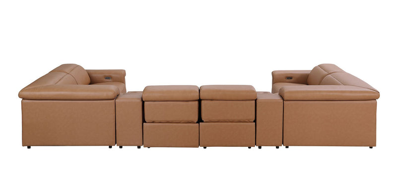 1126 - 8-Piece U-Shaped Sectional Sofa In With 4 Power Recliners & Power Headrest