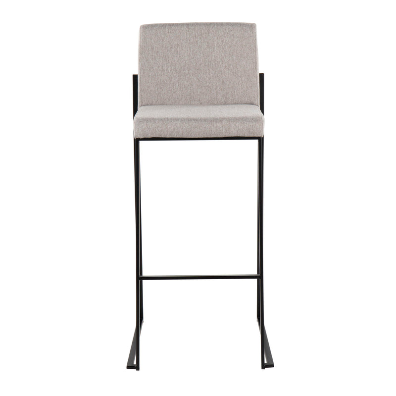 Lumi Source Fuji contemporary high back barstool with elegant design, featuring sleek modern lines and a comfortable seating area.