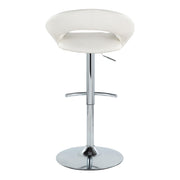 Lumi Source Posh contemporary adjustable barstool set with swivel, rounded T-footrest, modern design, black upholstery, two stools.