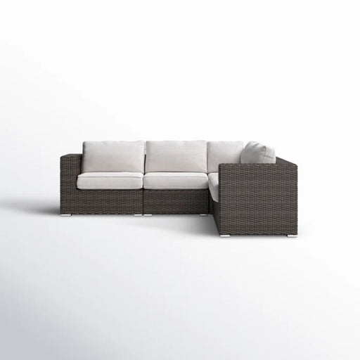Luxurious Wicker Patio Sectional With Weather Resistant Sunbrella Cushions - R&R Furniture Gallery (Fountain Valley, CA)