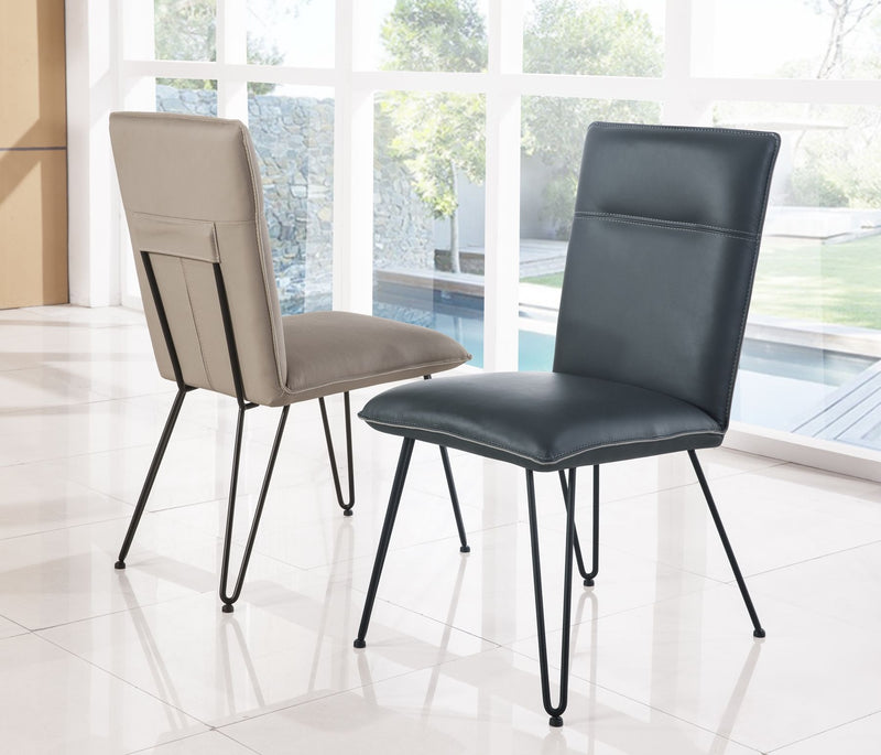 Demi Hairpin Leg Modern Dining Chair in Cobalt - R&R Furniture Gallery (Fountain Valley, CA)