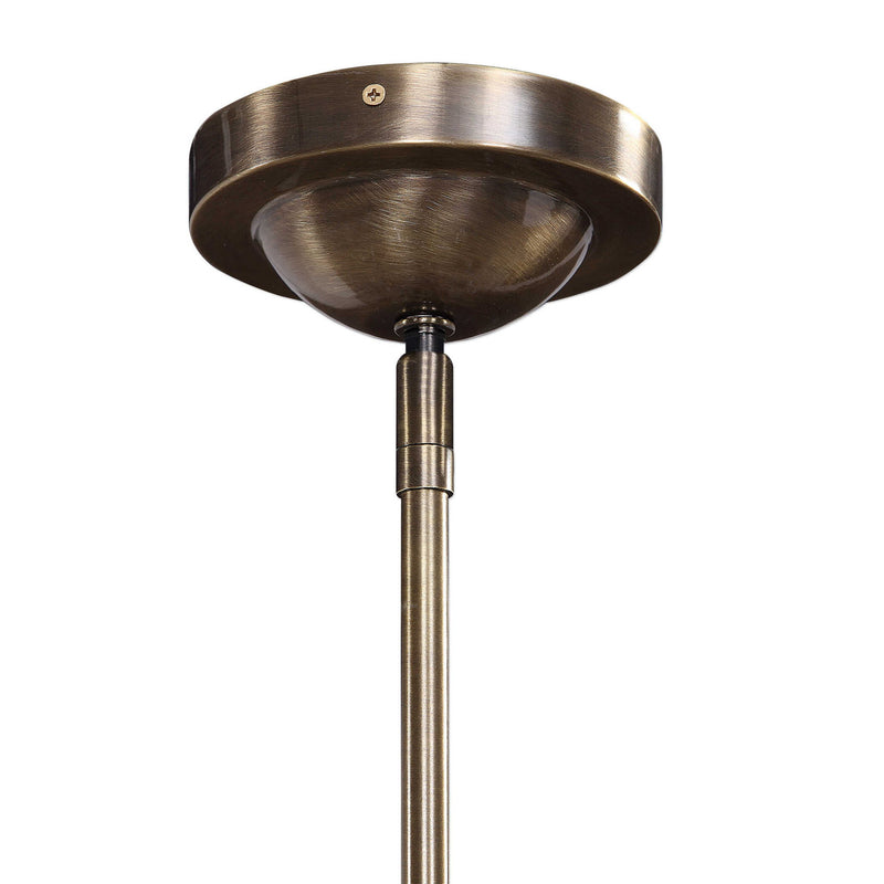Uttermost Chet 12 Light Sputnik Chandelier with light brown finish, featuring a modern chandelier design with multiple light bulbs.