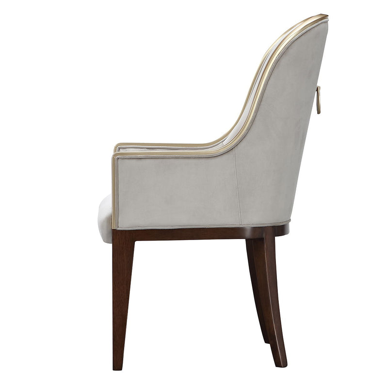 Houston - Dining Arm Chair - Porcini / Walnut - R&R Furniture Gallery (Fountain Valley, CA)