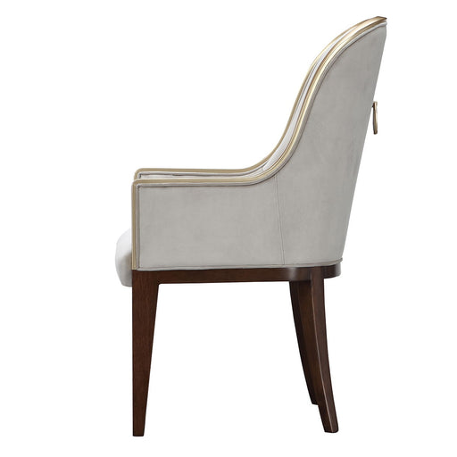 Houston - Dining Arm Chair - Porcini / Walnut - R&R Furniture Gallery (Fountain Valley, CA)
