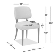 Harriet - Split Back Upholstered Dining Side Chair (Set of 2) - Merino Gray - R&R Furniture Gallery (Fountain Valley, CA)