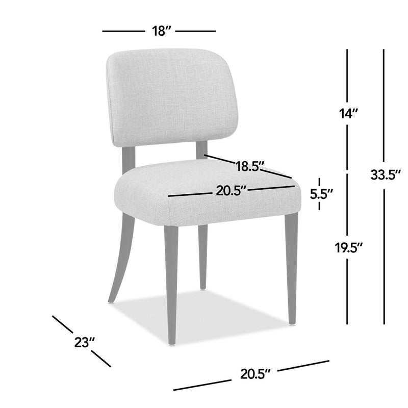 Harriet - Split Back Upholstered Dining Side Chair (Set of 2) - Merino Gray - R&R Furniture Gallery (Fountain Valley, CA)