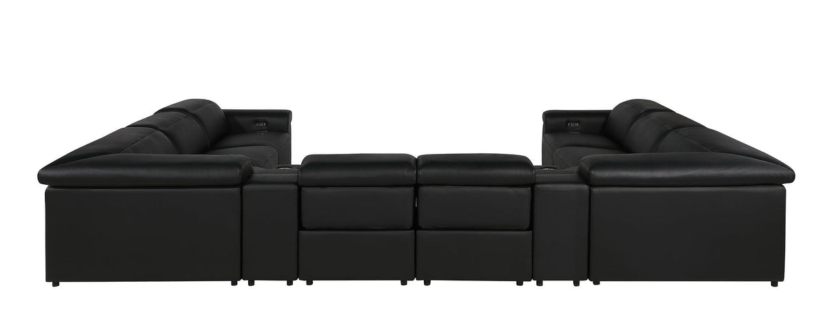 1126 - 10-Piece U-Shaped Sectional Sofa In With 4 Power Recliners & Power Headrests