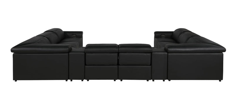 1126 - 10-Piece U-Shaped Sectional Sofa In With 4 Power Recliners & Power Headrests