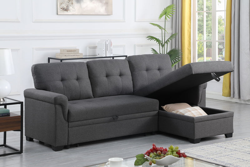 Lucca - Reversible Sleeper Sectional Sofa With Storage Chaise - R&R Furniture Gallery (Fountain Valley, CA)