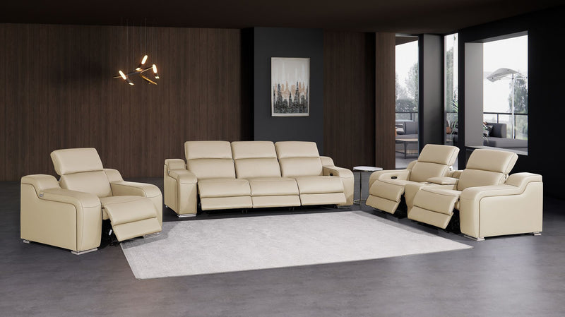 1116 - 7-Piece Modular Power Reclining Sofa, Loveseat & Chair Set In With 6 Power Recliners & Power Headrests