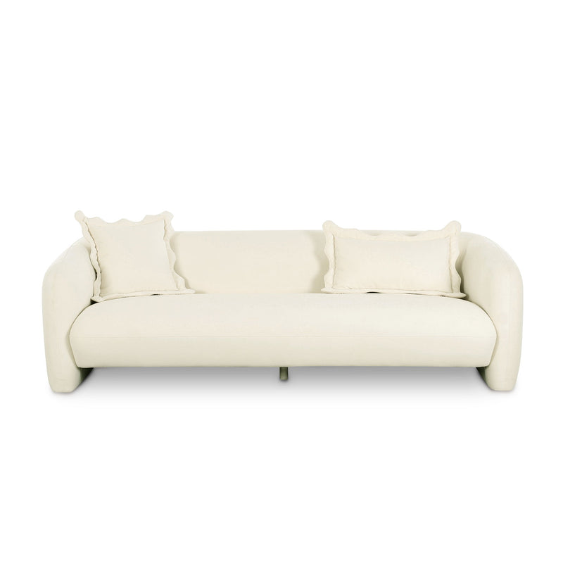 Lou - Performance Velvet Sofa - Cream - R&R Furniture Gallery (Fountain Valley, CA)