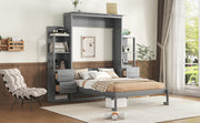 Murphy Wall Bed With LED Lights, Shelves And Drawers - R&R Furniture Gallery (Fountain Valley, CA)