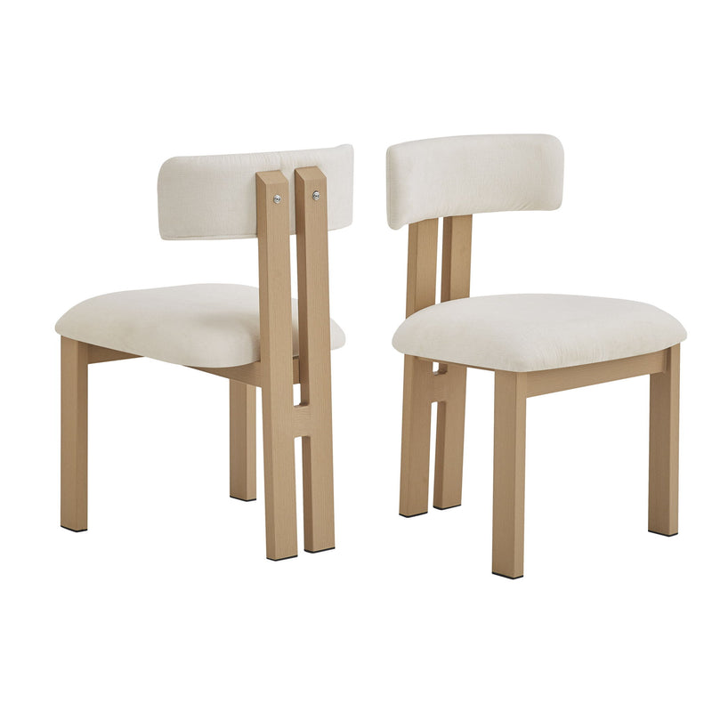 Modern Upholstered Armless Dining Chairs With Metal Legs - R&R Furniture Gallery (Fountain Valley, CA)