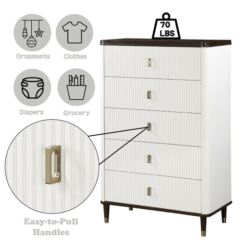 Carena - Chest - White & Brown - R&R Furniture Gallery (Fountain Valley, CA)